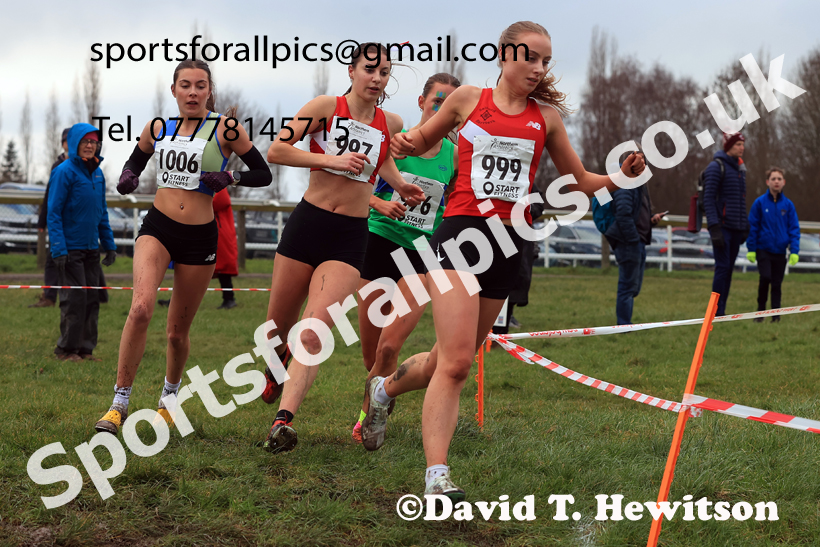 Junior Womens 2026 Northern Cross Country Champs., Pontefract Racecourse, Pontefract. Photo: David T. Hewitson/Sports for All Pics